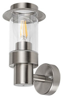 LED zahradní lampa nástěnná lampa VARŠAVA E27 IP44 Chrome RABALUX