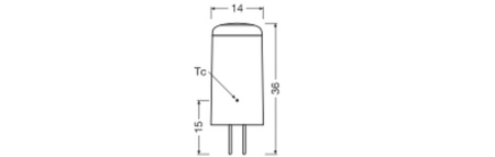 LED žárovka G4 2,2W = 28W 300lm 2700K Warm 320° 12V Ledvance