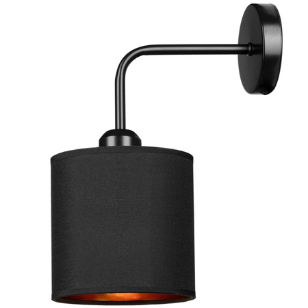 Loftové nástěnné svítidlo se stínidlem ORO 1x E27 Černé zlato Retro industriální styl