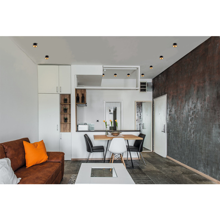 LED GU10 Round Black White Mini Kanlux Bodové LED svítidlo pro povrchovou montáž