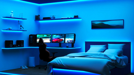 LED pásek 22W RGB 20m Smart SMART WiFi Bluetooth Aplikace WiZ