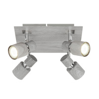 Bodové halogenové stropní svítidlo Reflektor 4x GU10 šedý Moderní Merkur 6128 Rabalux