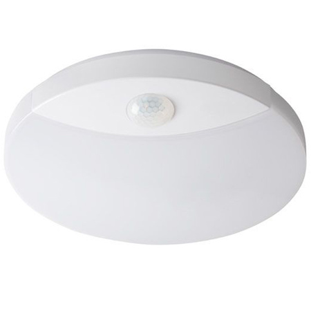 Plafond LED povrchová montáž 15W 1250lm 4000K neutrální IP44 kulatý bílý PIR senzor SANSO KANLUX