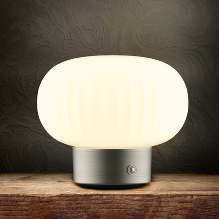 Stolní lampa LED 1,8W 150lm 2700K teplá bílá stříbrná stmívatelná Latte Sanico Goldlux