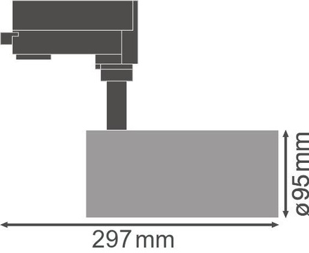 LED reflektor 55W 4200lm 4000K neutrální 3fázové nastavitelné šedé světlo Ledvance
