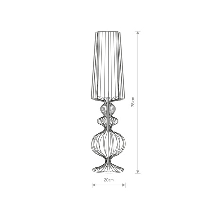 Stolní lampa AVEIRO 5126 Nowodvorski černá E27 Stolní drátová retro ocel