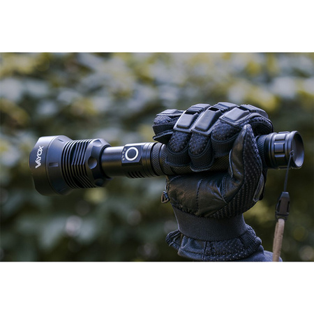 ZOOM LED XHP70 taktická svítilna 25W 2000lm 3 REŽIMY 1000m IP67 hliník VA0021 VAYOX