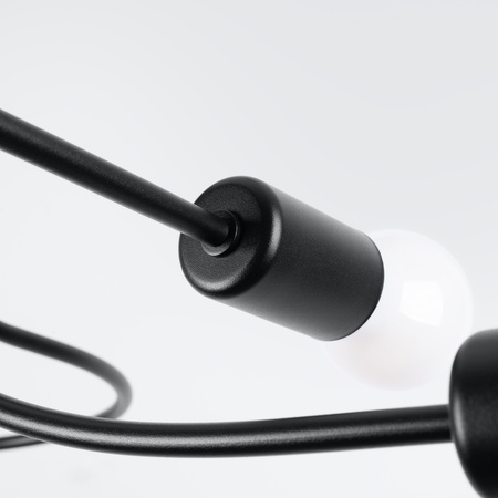 Lustr LEVAR Stropní svítidlo 4xE27 Černá Industrial SOLLUX