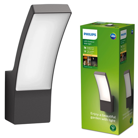 Zahradní lampa LED nástěnná lampa SPLAY myGarden 12W 2700K IP44 Antracit PHILIPS