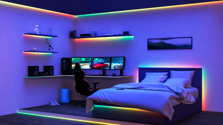 LED pásek 36W RGBIC 20m Smart SMART WiFi Bluetooth Aplikace WiZ