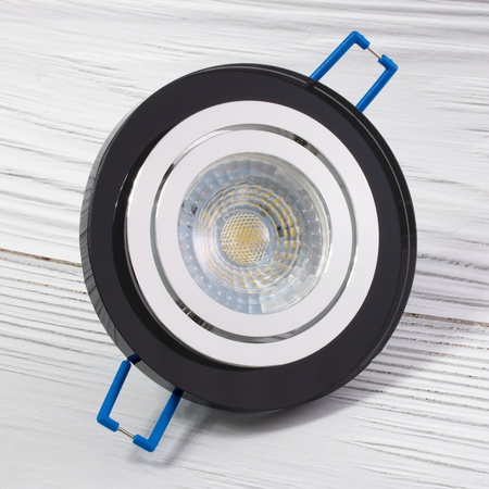 Skleněné Halogenová Podhledové svítidlo GU10, MR16 Nastavitelná Kulatá Černá ARIAN LUMILED