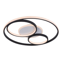Stropní svítidlo LED pro povrchovou montáž 50W 2300lm 3000-6000K CCT Stmívatelné Dálkové ovládání Časovač Černá Minimalistická Aquila Rabalux