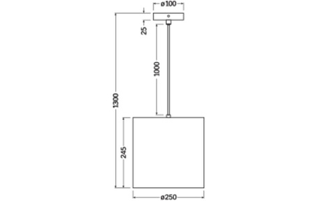 Dekorativní stropní závěsné svítidlo E27 s převisem Hnědá kartonová dekorace Ledvance