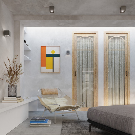 Svítidlo pro povrchovou montáž QUAD G10 Halogen Spot Tuba Cube Antracat SOLLUX