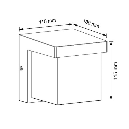 Venkovní nástěnné fasádní svítidlo LED 4000K Square Black