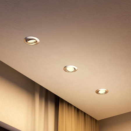 Zapuštěná montáž LED GU10 Movable Aluminium Round Nickel Peridot Philips