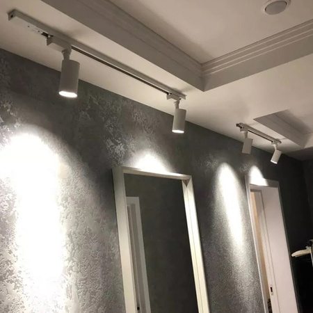 Osvětlovací lišta 1m + 2x reflektor lištový, GU10 Čtvercová Bílá LUMILED