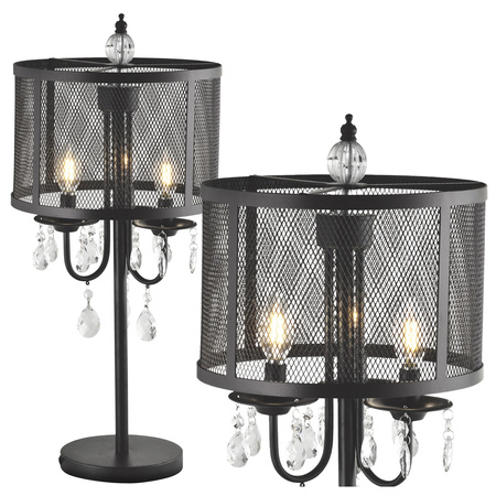 Dekorativní stolní lampa Bresso 3xE14 GOLDLUX (Polux) černá
