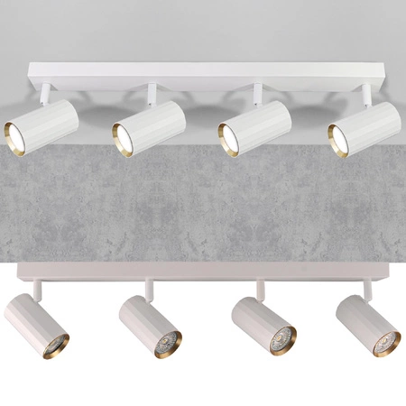 Nástěnné a stropní bodové svítidlo 4x GU10 White Gold NICEA Sanico Goldlux