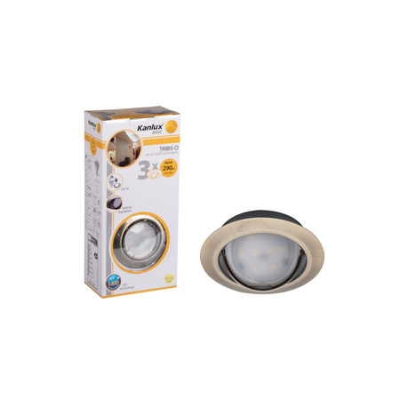 LED bodové svítidlo pro zápustnou montáž nastavitelné GU10 Patina Tribis Kanlux