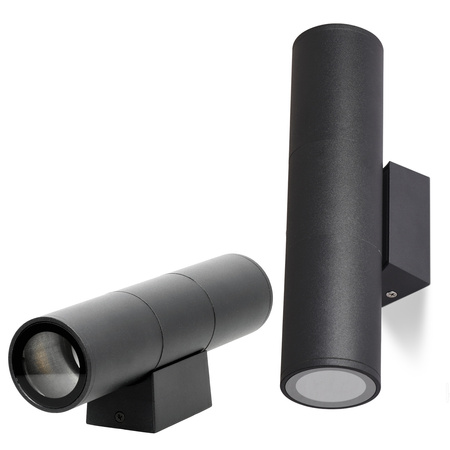 Zahradní venkovní nástěnné svítidlo 2x GU10 IP54 Black Querk Kobi