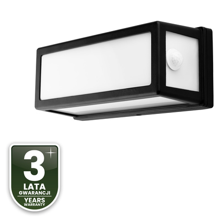 Zahradní nástěnná lampa snímač pohybu E27, obdélníková DOMLO LUMILED