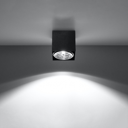 Svítidlo pro povrchovou montáž BLAKE GU10 ES111 Halogen Spot Square Black SOLLUX