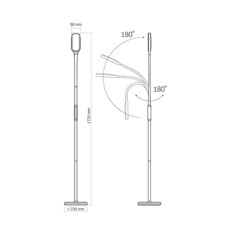 Stolní lampa 2v1 LED 12W 3000K-5500K CCT Stmívatelná dotyková bílá