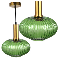 NORFOLK E27 převislá stropní lampa zelená GOLDLUX (Polux)