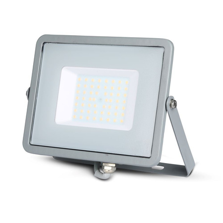 Reflektor LED 50W 4000lm 3000K IP65 Bílý s pohybovým senzorem a funkcí CUT-OFF Samsung Chip VT-50-SW V-TAC