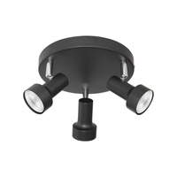 LED bodové halogenové stropní svítidlo 3x GU10 Black Classic Konrad 5324 Rabalux