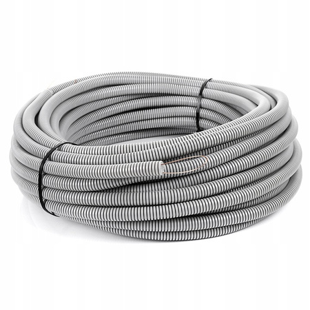 Vlnitá trubka RKGL 20mm 320N Peszel s pilotem pro ochranu kabelů 25m šedá MINBUD