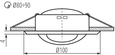 ARGUS MR16 Gx5.3 chrom Kanlux vestavné halogenové stropní svítidlo