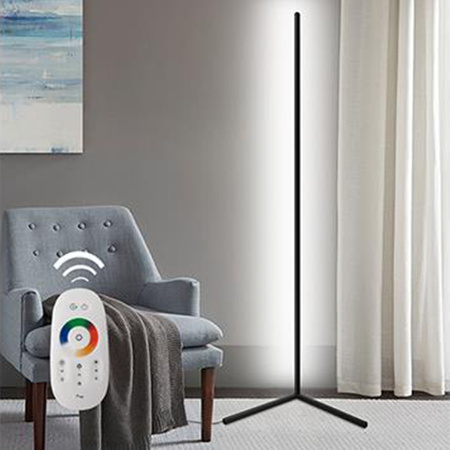 Rohová stojací stojací lampa bílá 20W RGB dálkový ovladač měnící barvu