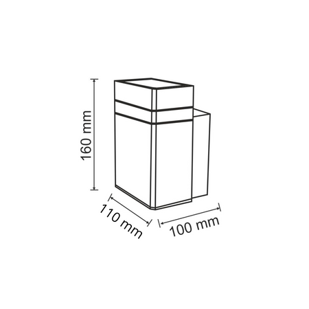 Zahradní nástěnné svítidlo Gilbert IP44 Y217 1xGU10 GOLDLUX (Polux) černá