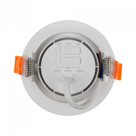 Vestavné LED svítidlo pro zapuštěnou montáž 3W / 5W / 7W CCT White Round DOWNLIGHT Ecolight