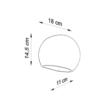 Nástěnné svítidlo GLOBE E27 Up-Down Ceramic Modern White SOLLUX