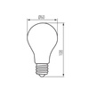 LED žárovka E27 Edison A60 7W = 60W 810lm 4000K neutrální bílá Clear XLED Filament Kanlux