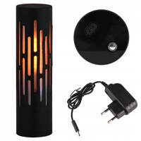 LED 3,6W 1800K teplá bílá efekt ohně USB stolní lampa vypínač černá Igni Masterled