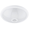 2x E27 Plafon LED Stropní svítidlo, snímač pohybu a soumraku 30cm IP44 kulatý Bílý REGIS LUMILED