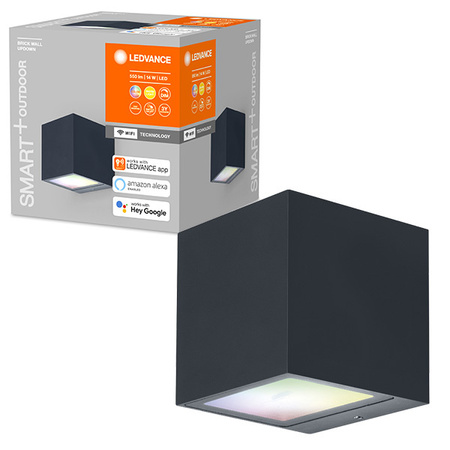 Inteligentní zahradní fasádní nástěnné svítidlo LEDVANCE WIFI SMART+ BRICK WALL 14W 550 lm LEDVANCE