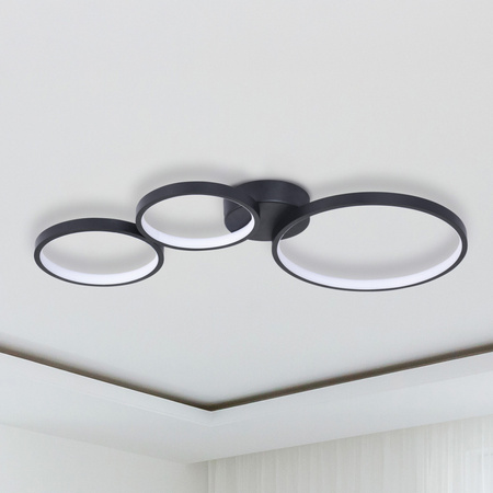 Stropní svítidlo LED 33W 5200lm 4000K neutrální černá Flamenco Sanico Goldlux