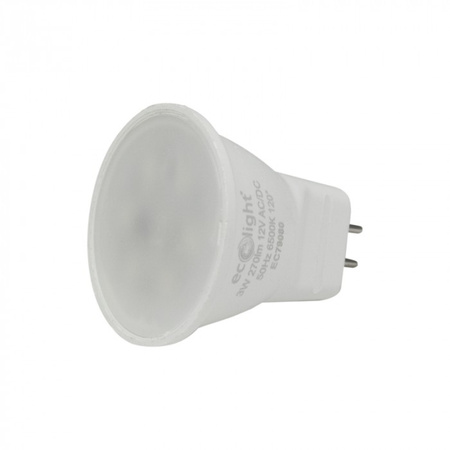 LED reflektorová žárovka MR11 3W 270lm 6500K Cold 12V Ecolight