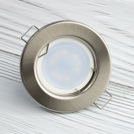 Halogenová Podhledové svítidlo GU10, MR16 Stálá Kulatá Saténový Plech LUMILED