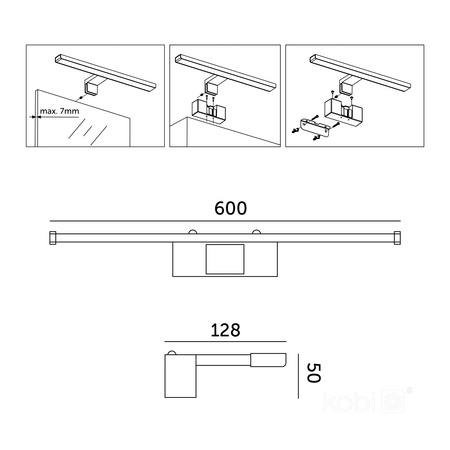 Zahradní venkovní nástěnná LED lampa 12W 840lm 4000K Neutral IP44 Black Lumireflect Kobi