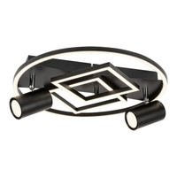 Stropní svítidlo LED pro povrchovou montáž 40W Black Modern Aztec Rabalux