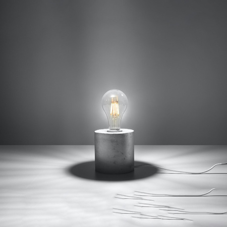 SALGADO E27 Betonová noční stolní lampa SOLLUX