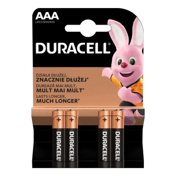Duracell Basic AAA LR03 Alkalické baterie Blister se 4 ks