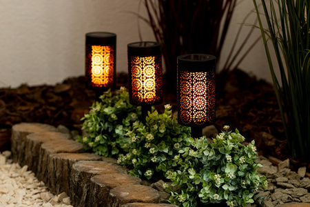 Solární zahradní lampa LED Driving Torch 39cm IP44 Dusk Sensor