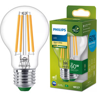LED žárovka E27 A60 4W = 60W 840lm 2700K Teplá bílá vlákno PHILIPS Ultra Efficient